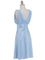 1165 Baby Blue Cocktail Dress with Rhinestone Trim - Baby Blue, Back View Thumbnail