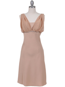 1165 Gold Cocktail Dress with Rhinestone Trim, Gold