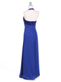 1186 Royal Blue Chiffon Evening Dress - Royal Blue, Back View Thumbnail