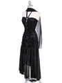 1191 Black Halter Hi-Low Evening Dress - Black, Alt View Thumbnail