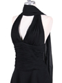 1200 Black Chiffon Halter Cocktail Dress - Black, Alt View Thumbnail