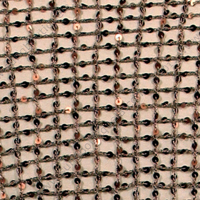 12282-B Bronze Sequins Shawl - Bronze, Back View Medium