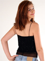12340 Black Beaded Camisole - Black, Back View Thumbnail