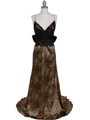126 Animal Print Evening Gown - Brown, Front View Thumbnail