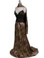 126 Animal Print Evening Gown - Brown, Alt View Thumbnail