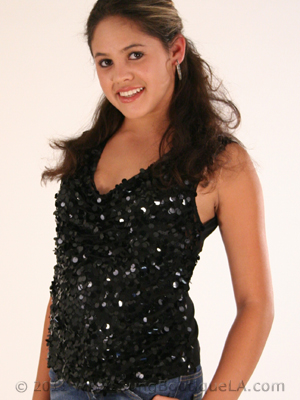 12712-A Glamorous Sequins Top, Black