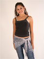 12840-X Crochet Sequins Shawl - Light Grey, Front View Thumbnail