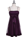 1302 Purple Giltter Cocktail Dress - Purple, Front View Thumbnail