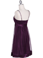 1302 Purple Giltter Cocktail Dress - Purple, Back View Thumbnail