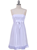 1302 White Giltter Cocktail Dress, White