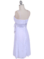 1309 White Laced Cocktail Dress - White, Back View Thumbnail