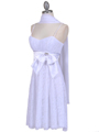 1309 White Laced Cocktail Dress - White, Alt View Thumbnail