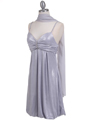 1338 Silver Shimmery Cocktail Dress - Silver, Alt View Thumbnail