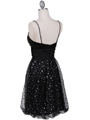 1412 Black Giltter Cocktail Dress - Black, Back View Thumbnail