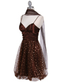 1412 Brown Giltter Cocktail Dress - Brown, Alt View Thumbnail
