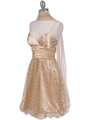 1412 Gold Giltter Cocktail Dress - Gold, Alt View Thumbnail