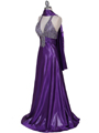 148 Purple Halter Rhinestone Evening Dress - Purple, Alt View Thumbnail