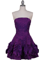 1509 Purple Taffeta Cocktail Dress - Purple, Front View Thumbnail