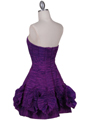 1509 Purple Taffeta Cocktail Dress - Purple, Back View Thumbnail