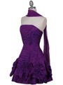 1509 Purple Taffeta Cocktail Dress - Purple, Alt View Thumbnail