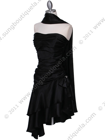 1510 Black Cocktail Dress - Black, Alt View Medium