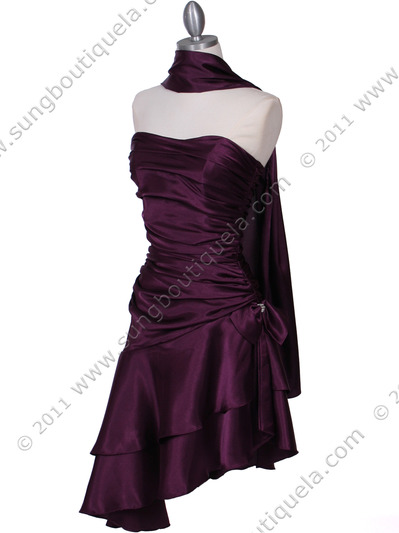 1510 Purple Cocktail Dress - Purple, Alt View Medium