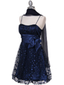 1512 Royal Blue Giltter Cocktail Dress - Royal Blue, Alt View Thumbnail