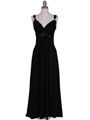 1533 Black Evening Dress - Black, Front View Thumbnail