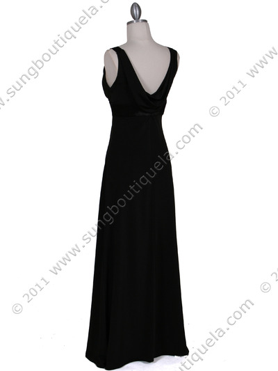 1533 Black Evening Dress - Black, Back View Medium