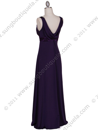 1533 Purple Evening Dress - Purple, Back View Medium