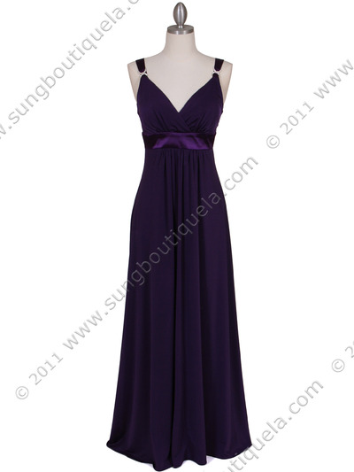 1533 Purple Evening Dress - Purple, Front View Medium