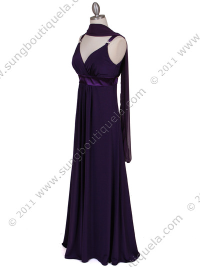 1533 Purple Evening Dress - Purple, Alt View Medium