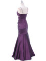 1546 Plum Taffeta Evening Dress - Plum, Back View Thumbnail