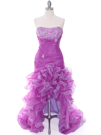 1614 Purple Prom Dress - Purple, Front View Medium