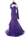 1616 Purple Taffeta Prom Evening Gown - Purple, Alt View Thumbnail