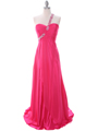1622 Hot Pink Beaded One Should Prom Evening Dress - Hot Pink, Front View Thumbnail