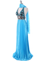 162 Brown Turquoise Evening Dress - Brown Turquoise, Alt View Thumbnail