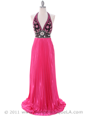 162 Hot Pink Evening Dress, Hot Pink