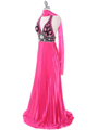 162 Hot Pink Evening Dress - Hot Pink, Alt View Thumbnail
