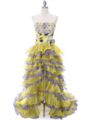 1645 Yellow/Purple Strapless Evening Dress - Yellow Purple, Front View Thumbnail