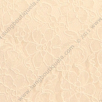 175-1 Cream Color Laced Flower Dress - Cream, Alt View Medium