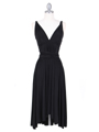1801 Black 3/4 Length Party Dress - Black, Front View Thumbnail