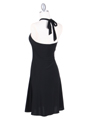 1805 Black Party Dress - Black, Back View Thumbnail