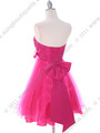 C1805 Fuschia Short Prom Dress - Fuschia, Back View Thumbnail