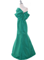 C1811 Green Taffeta Evening Dress with Oversize Bow - Green, Alt View Thumbnail
