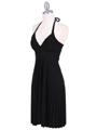 1812 Black Halter Party Dress - Black, Alt View Thumbnail