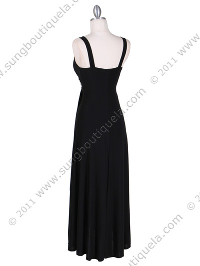 1813 Black Cocktail Dress - Black, Back View Medium