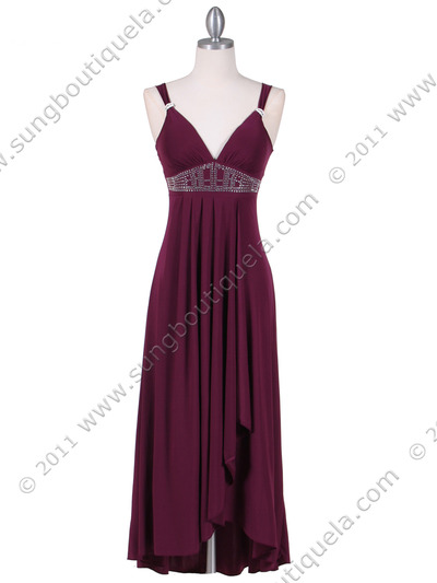 1813 Purple Cocktail Dress - Purple, Front View Medium
