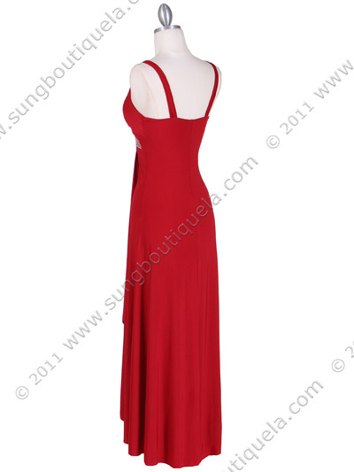 1813 Red Cocktail Dress - Red, Back View Medium