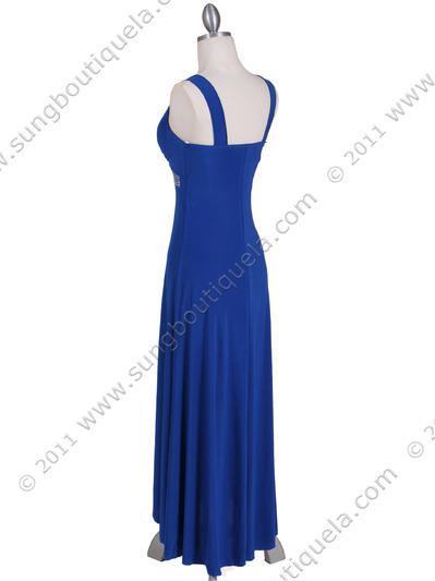 1813 Royal Blue Cocktail Dress - Royal Blue, Back View Medium